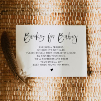 Modern Boho Typography Books for Baby Insert Card