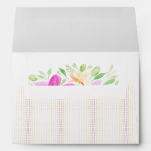 Modern Boho Watercolor Floral Art Envelope