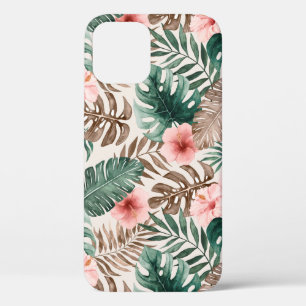 Modern Boho Watercolor Tropical Floral iPhone 12 Pro Case