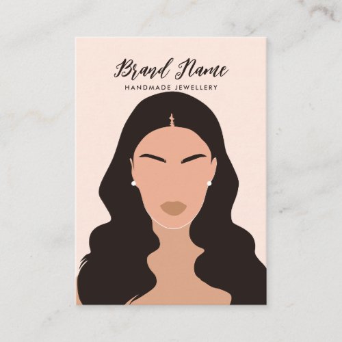 Modern Boho Woman Earrings Display Business Card