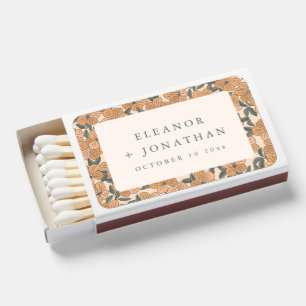 Modern Boho Yellow Floral Rehearsal Dinner Wedding Matchboxes