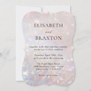 Modern Bokeh Glitter Sparkle Glam Invitation
