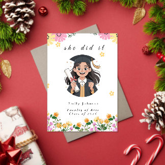 Modern Bokeh Lights Graduation invitation