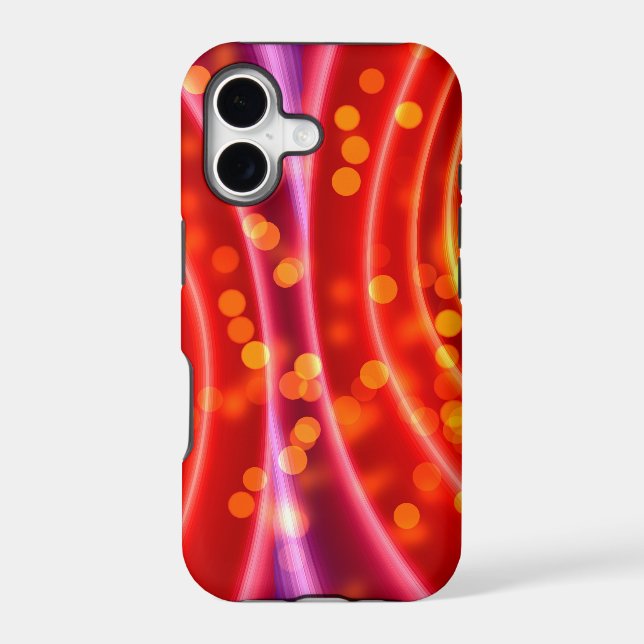 Modern Bokeh Lines Wave Points Swing Background Iphone Case (Back)