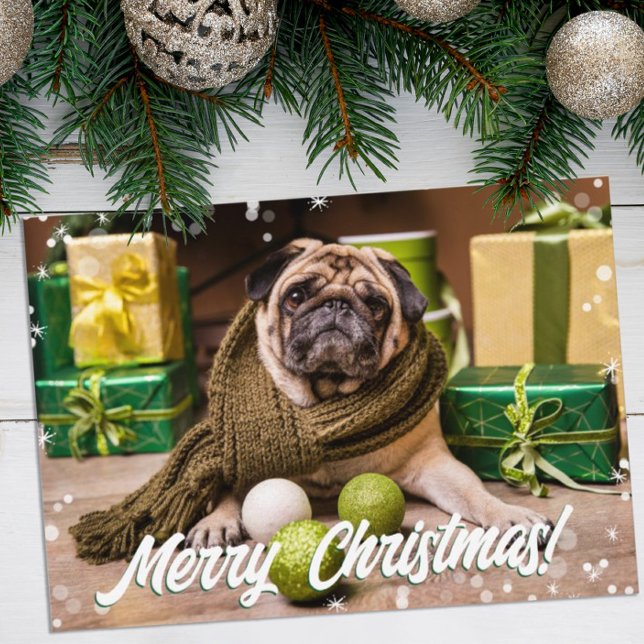 Modern Bokeh Merry Christmas Photo Note Card (Modern Merry Christmas Filter Photo Card
)