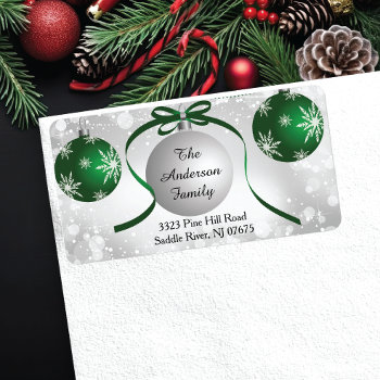 Modern Bokeh Snowflake Christmas Return Address Label by celebrateitholidays at Zazzle