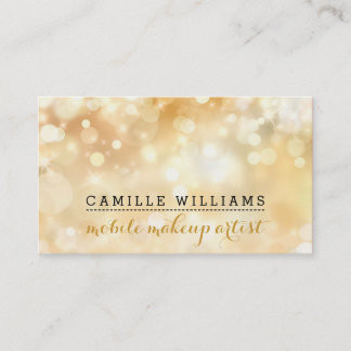MODERN BOKEH whimsical stylish gold black Business Card