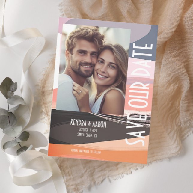 Modern Bold and Edgy Wedding Save the Date Invitation (Creator Uploaded)