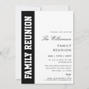 Modern Bold and Minimalist Family Reunion Invitation
