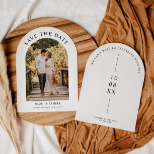 Modern Bold Arch Wedding Save The Date