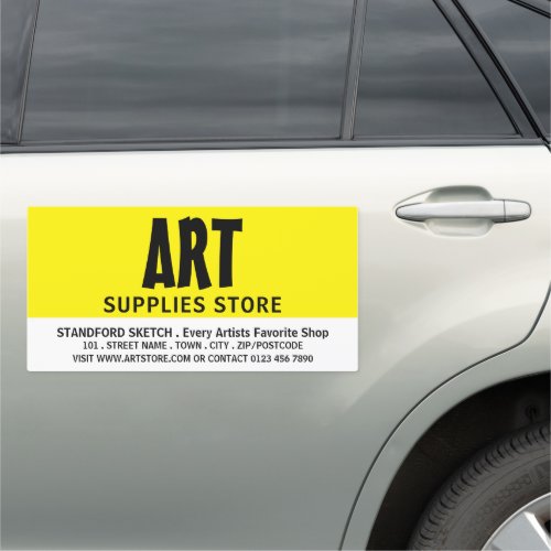 Modern Bold Art Supplies Store Car Magnet