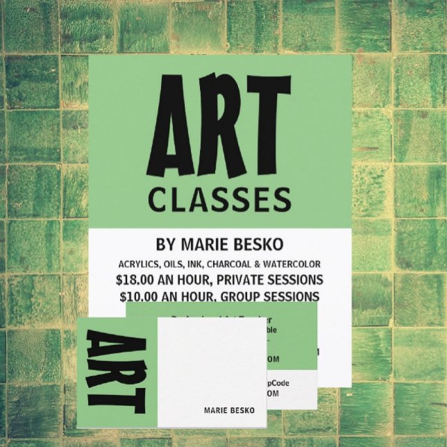 Modern Bold, Art Teacher, Art Class Advertising Flyer (Creator Uploaded)