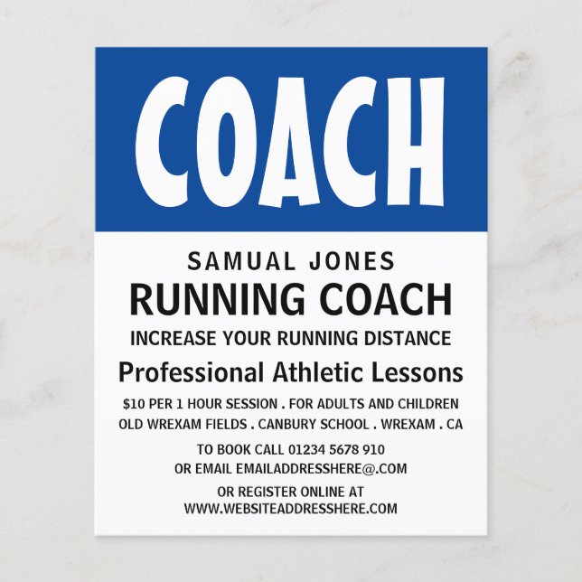 Modern Bold, Athletics Lesson Advert Flyer (Front)