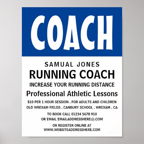 Modern Bold Athletics Lesson Advert Poster
