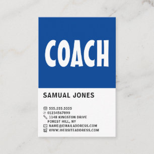 Modern Bold, Athletics Sportsperson, Coach Business Card
