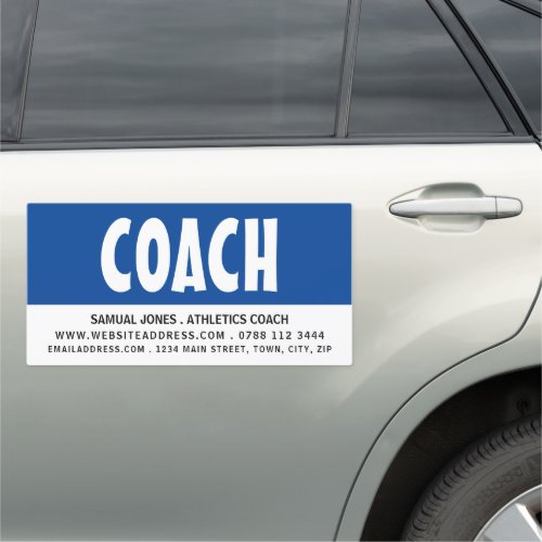 Modern Bold Athletics Sportsperson Coach Car Magnet