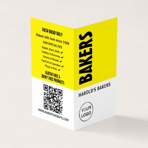 Modern Bold Bakery Store Detailed Business Card