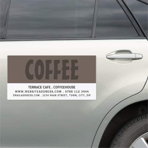 Modern Bold Barista Caf Coffeehouse Car Magnet