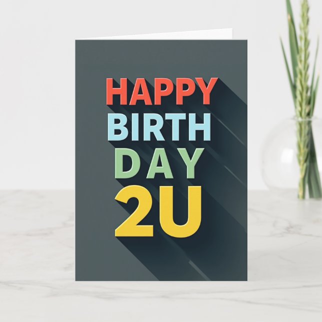 Modern Bold Birthday Card (Front)