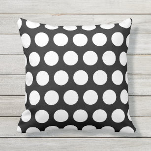 Black and white on sale polka dot outdoor pillows