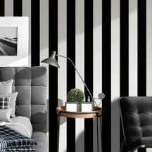 Modern Bold Black and White Stripes
