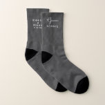 Modern Bold Black Grey Groom Weddings Socks<br><div class="desc">Beautiful script hand-lettered "Groom" designed along with bold white typography of modern serif font gives the right detail to this elegant and contemporary wedding feel. Ideal for a detail shot of wedding photo shoot and a good wedding moment collection keepsake for the groom to cherish forever in his life. Easily...</div>