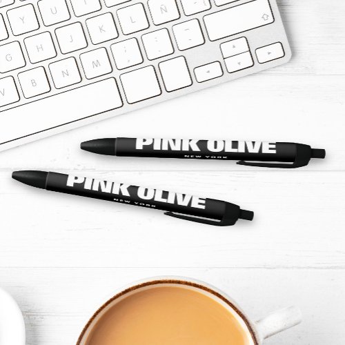 Modern Bold Black Typography  Black Black Ink Pen