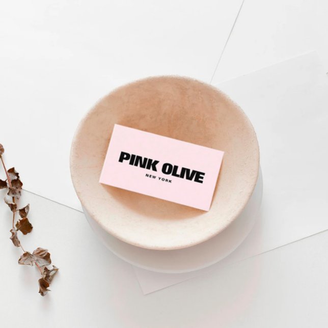 Modern Bold Black Typography Business Card (Creator Uploaded)