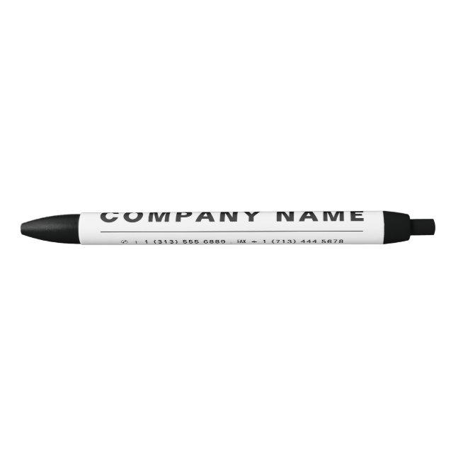 Modern Bold - Black & White - Company/Event Pen (Front)