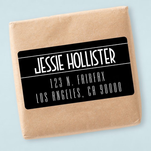 Modern Bold Black & White Label (Creator Uploaded)