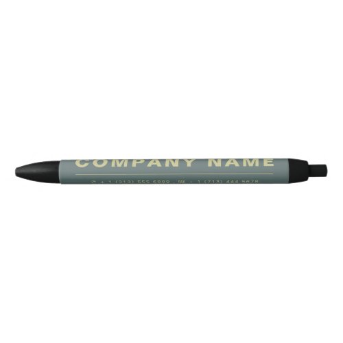 Modern Bold _ Blue  Gold _ CompanyEvent Black Ink Pen