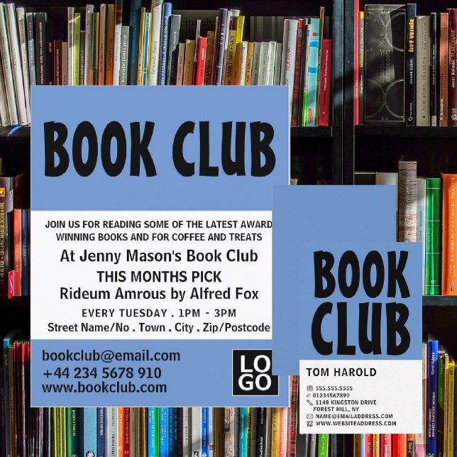 Modern Bold, Book Club Advertising Flyer (Creator Uploaded)