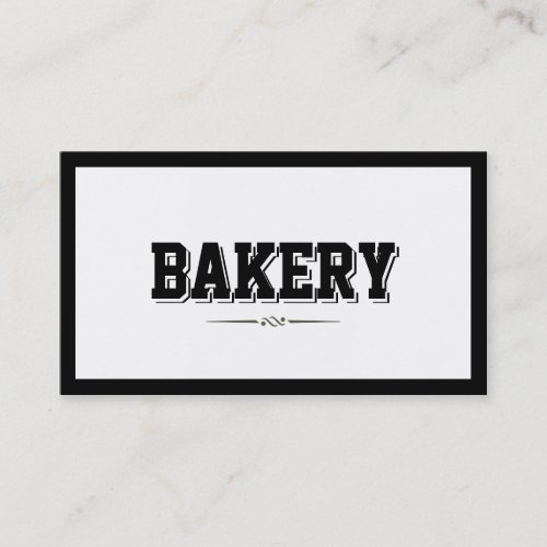 Modern Bold Border Bakery Business Card