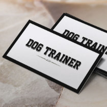 Modern Bold Border Dog Training Business Card