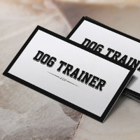 Modern Bold Border Dog Training Business Card