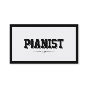 Modern Bold Border Pianist Business Card