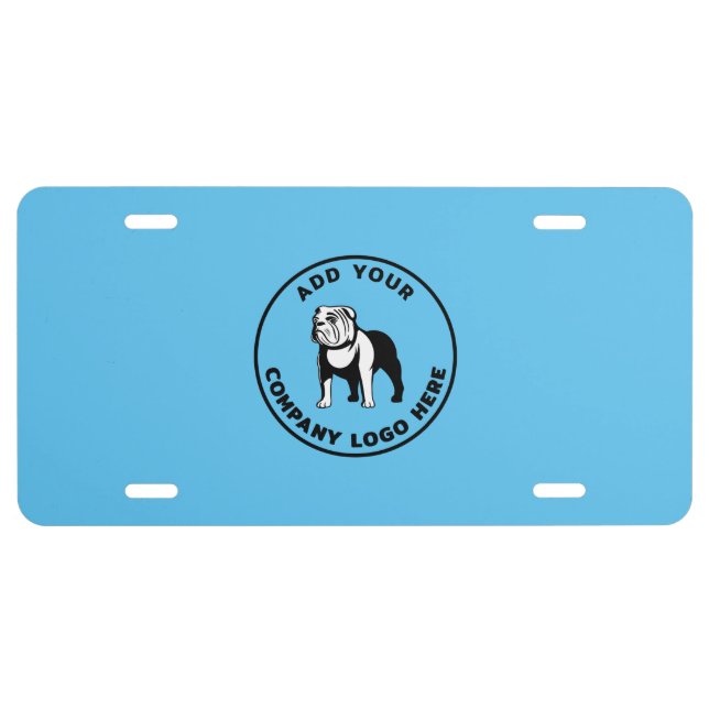 Modern Bold Brand Logo Company Vet Business License Plate (Front)