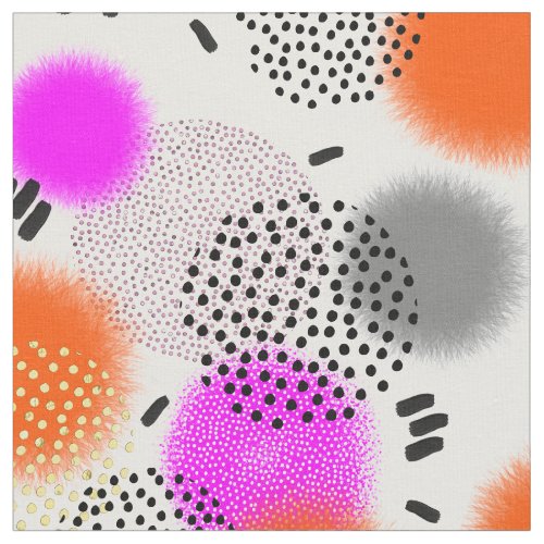 Modern Bold Bright Artsy Abstract Pattern Fabric