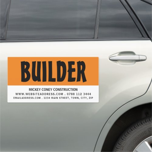 Modern Bold Building Firm Builders Car Magnet