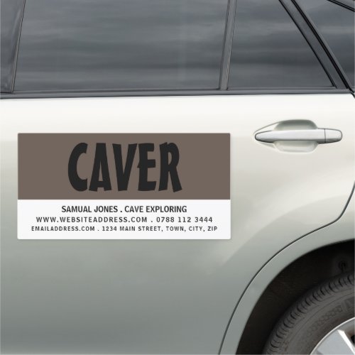 Modern Bold Cave Explorer Sportsperson Car Magnet