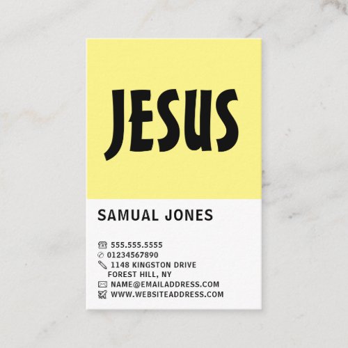 Modern Bold Christianity Religious Business Card
