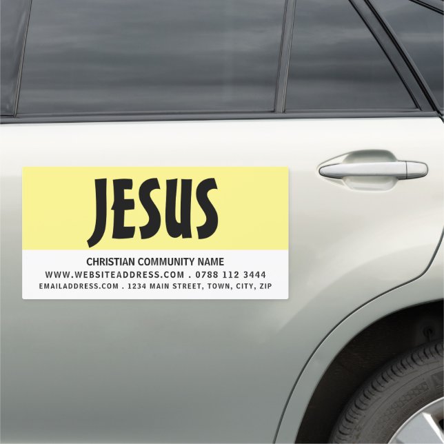 Modern Bold, Christianity, Religious Car Magnet (In Situ)