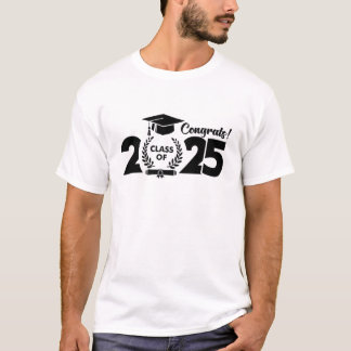 Modern Bold Class of 2025 Blackout  T-Shirt