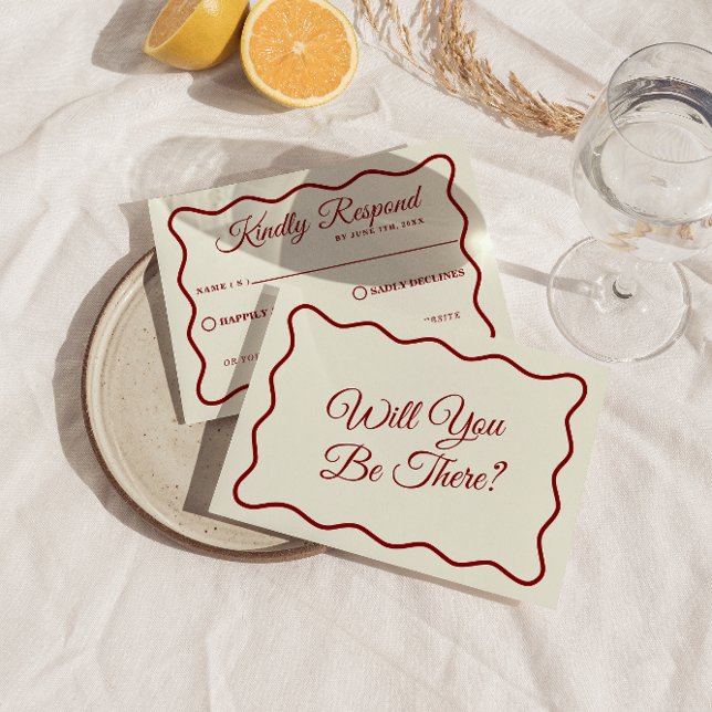 Modern Bold Colorful Retro Funky Unique Wedding RSVP Card (Creator Uploaded)