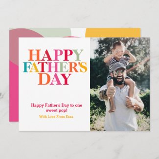 Modern Bold Colorful Typography Happy Father's Day
