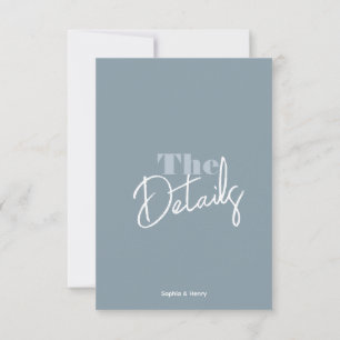 Modern bold Colorful Wedding Enclosure card