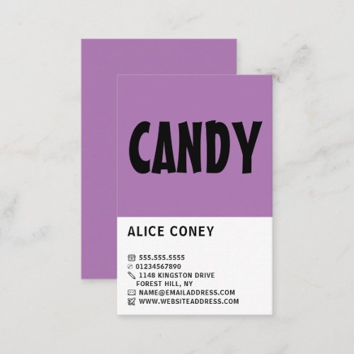 Modern Bold Confectionery Supplies Business Card