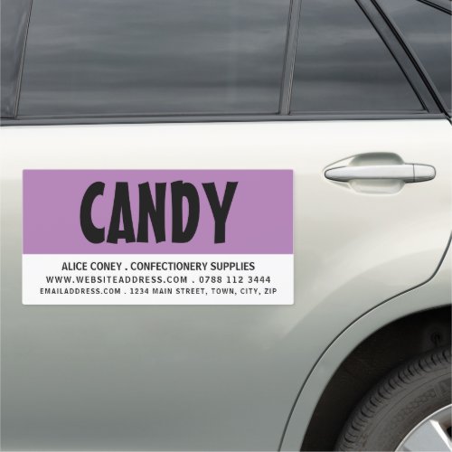 Modern Bold Confectionery Supplies Car Magnet