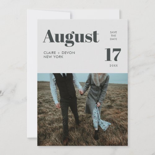 Modern Bold Contemporary Typography Photo Save The Date
