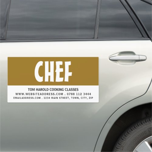 Modern Bold Cooking Classes Advertising Car Magnet